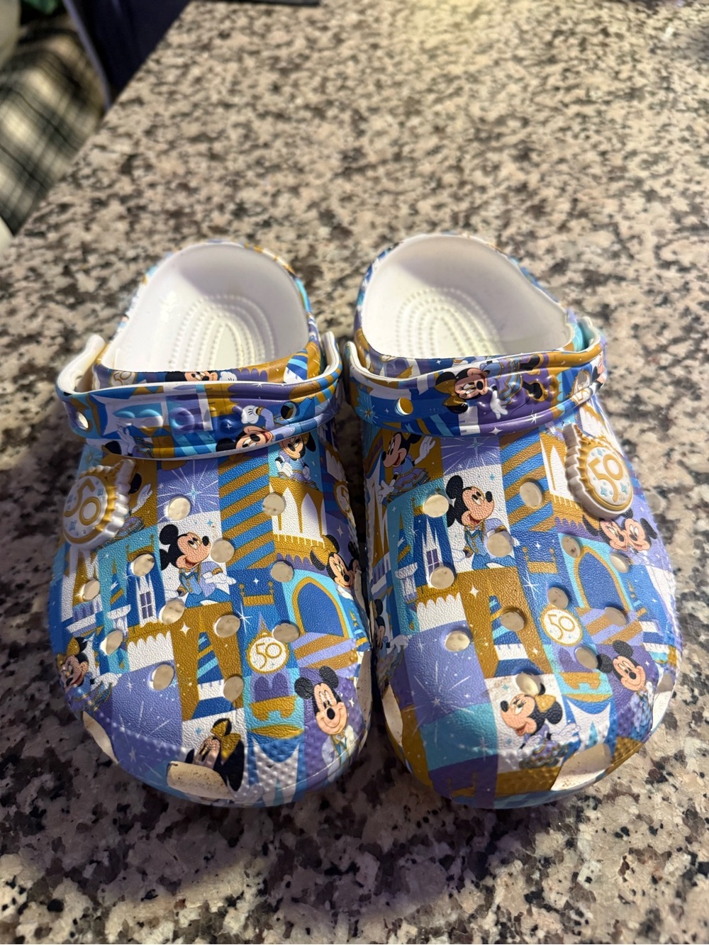 CROCS Mickey Mouse Blue and Gold Celebration Clogs